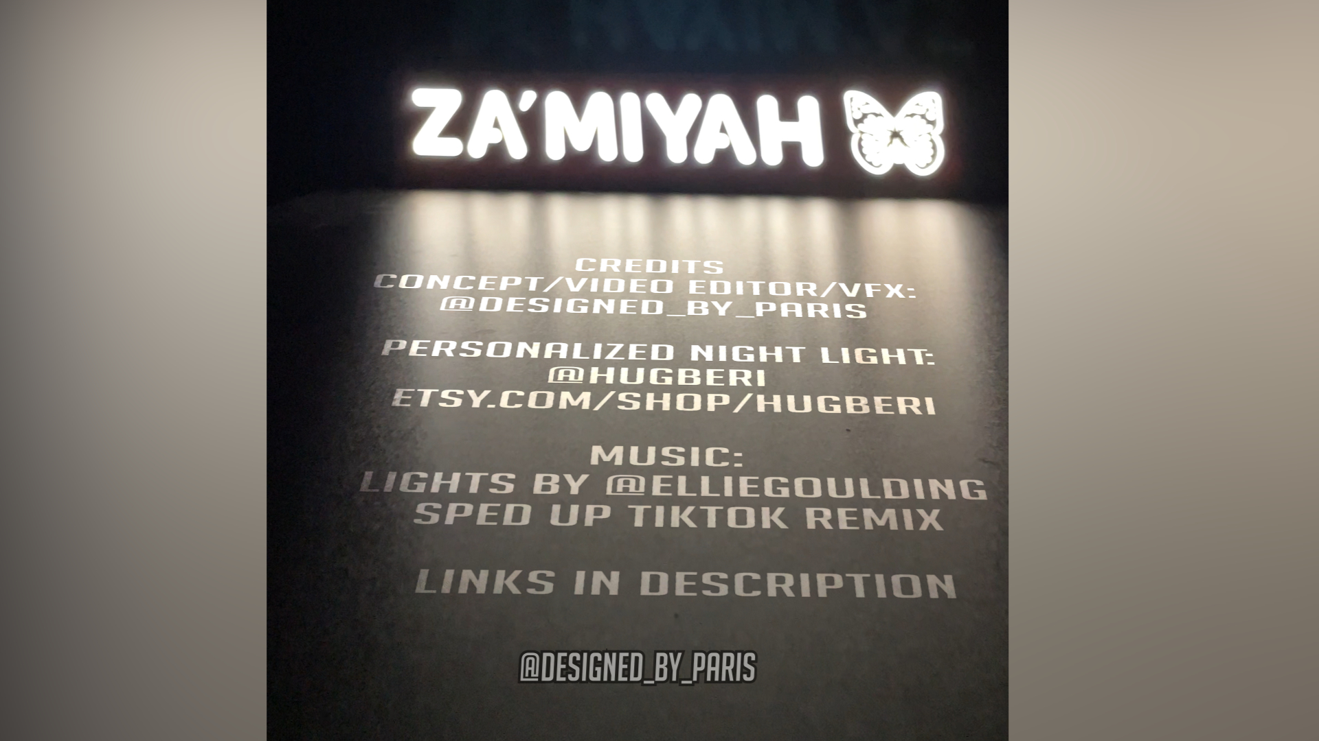 Personalized Night Light | Designed by Paris